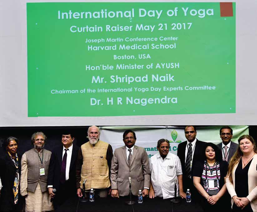 The curtain raiser for the IDY was presided over by an eminent Vedic scholar, Dr. David Frawley.