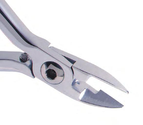 Distal End Cutter, Safety Hold Item #: OT-1016 This cutter shear cuts hard wires close to the buccal tube and holds the loose wire.