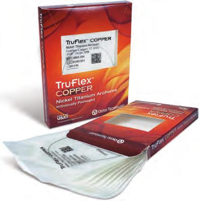 WIE PODUCTS TruFlex Nickel Titanium Wires The atest Advancement in Nickel Titanium Archwire Technology The inclusion of copper to the nickel titanium alloy accentuates the thermal properties and