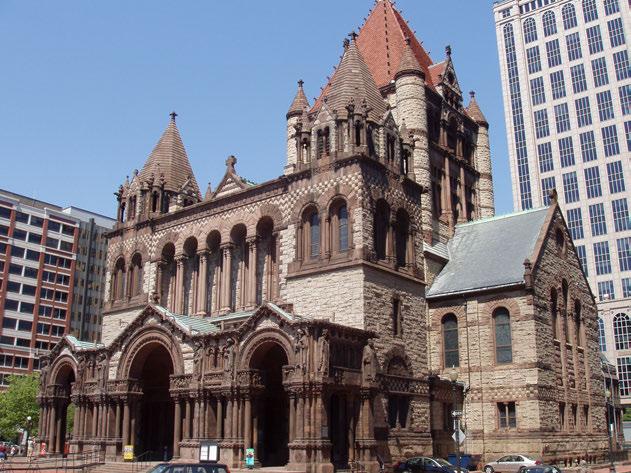 and the John Hancock Tower, in addition to architectural treasures such as Trinity Church and the Boston