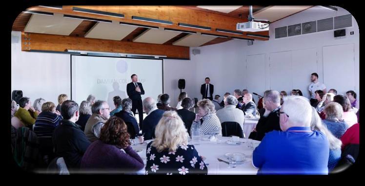 Launch day Over a free buffet lunch, the crowd heard from Trevor Minter OBE DL,