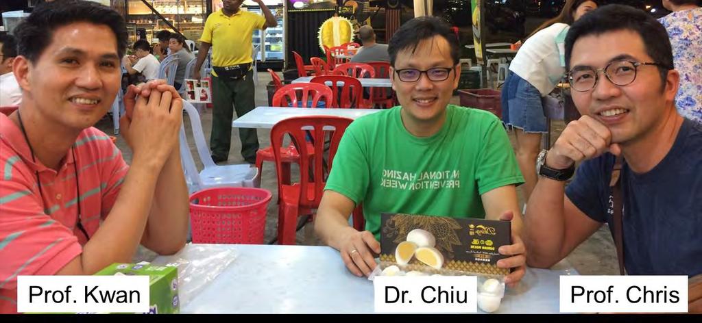 The day I reached Malaysia was a national holiday. However, Prof Kwan, Prof Chris and Dr. Chiu gathered for waiting for the lunch with me.