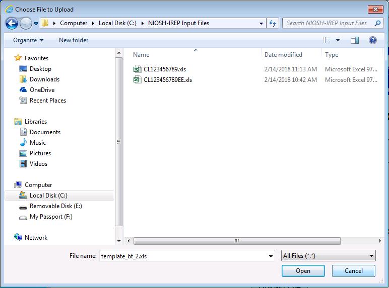 Click the Browse button on the screen shown in Figure 3. B. Locate the input file in the Choose file dialog box (Figure 4).