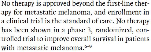 melanoma 2 nd line, advanced melanoma