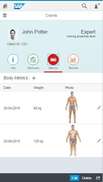 control: Navigate to Exercise Catalog Screen Image