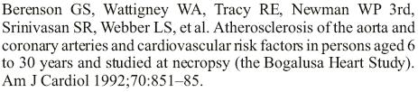 Coronary Lesions on Pathology Korean war 77% Vietnam 45% Velican 33% Prevalence Baroldi