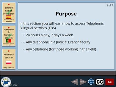 1.3 Purpose In this section you will learn how to access telephonic