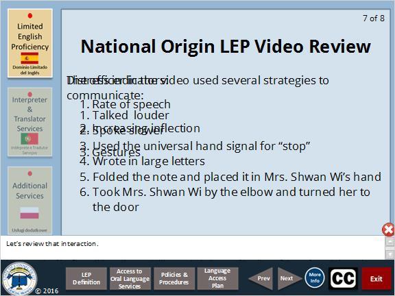 2. Spoke slower as if she had a comprehension problem 3. Used the universal hand signal for stop which many people consider dismissive, 4.