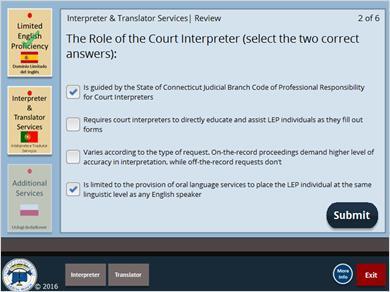 Do you want to review the Interpreter & Translator Services Section before taking a short quiz? Closed Caption (Slide Layer) 1.