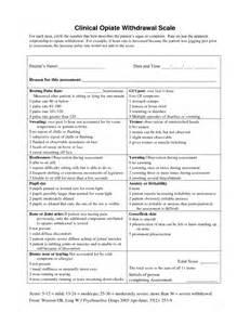 Clinical Opiate Withdrawal Scale (COWS) Flow-sheet for