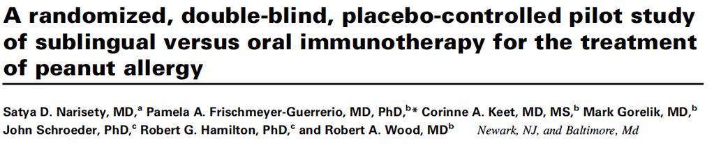 SLIT Conclusions SLIT + OIT J Allergy Clin Immunol 2015;135:1275-82.