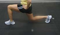 While performing lunges the arms can be held overhead (static) or can reach from waist level to overhead (dynamic).