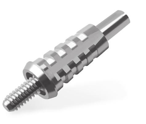 Chromium cobalt (CrCo) abutment used to manufacture screw-retained structures on implants, either