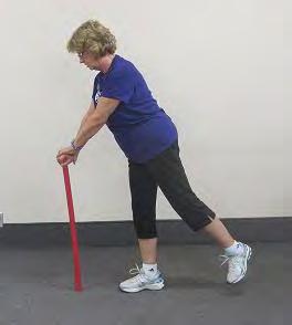 Standing Glut Blast: Power Wand only for light balance, extend hip leg lift knee