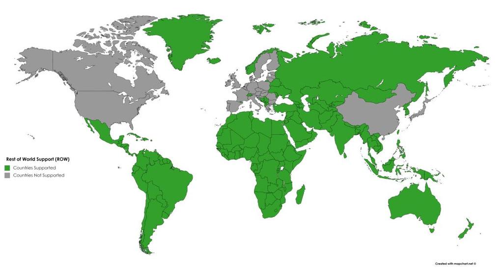 partners on rest of world (ROW) registrations
