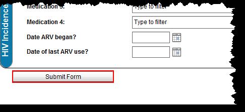Submitting a Form Submitting a form Once you have completed all the sections of the CTR form, you are ready to commit the data to the database. Step 1.