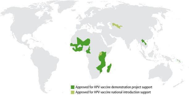 Gavi-supported HPV national introductions by 2020 1 Introduced Board Approved Recommendation Not yet applied Introductions current as of Aug 2014 a. Assumes a 3-year demonstration. Uzbekistan b.