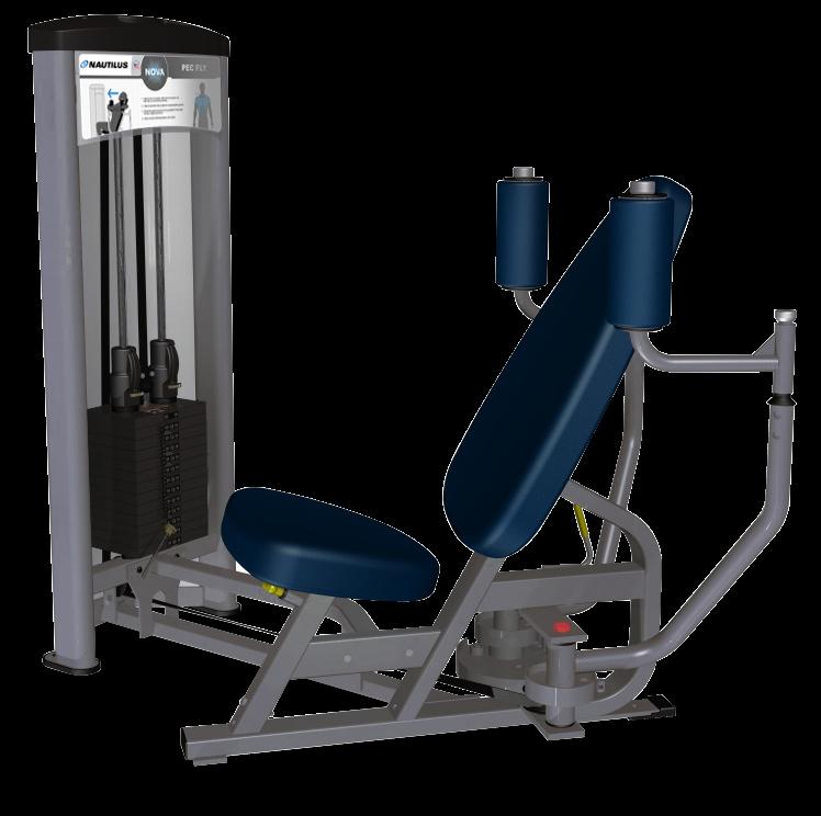 Pec Fly S8PF The Pec Fly provides 140 degrees of rotation throughout a shoulder- friendly movement.