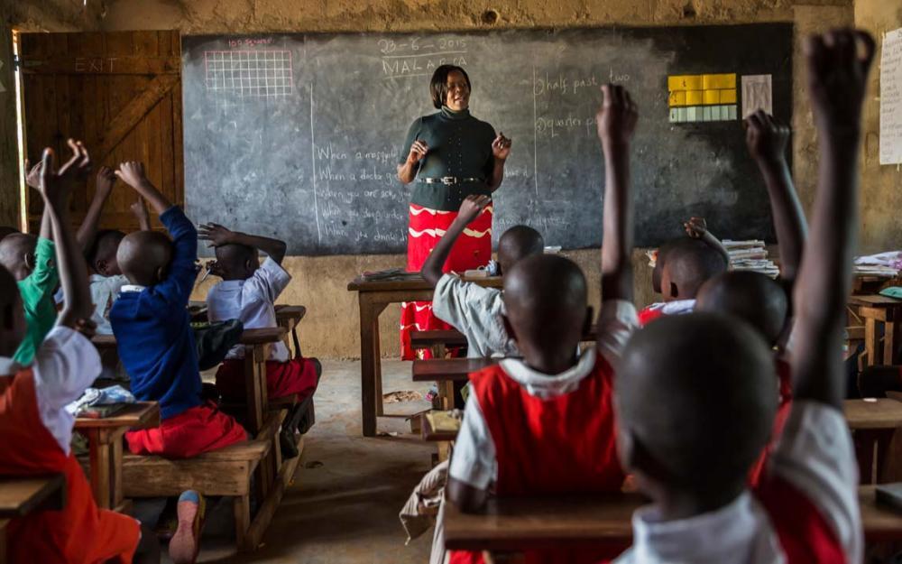 Teaching children about malaria is a key part of fighting the disease in Kenya. Nurse Agnes Akoth regularly visits schools to help them better understand how to minimize the risks they face.