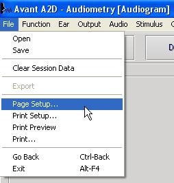 Printing Printing within the AVANT Audiometer software is very simple.