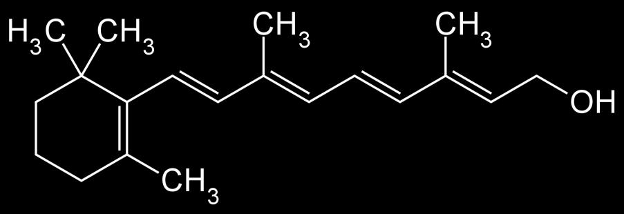 retinol, kao aldehid retinal i kao retinojeva kiselina. Snažan je antioksidans koji doprinosi čovjekovom zdravlju [35]. Slika 10.