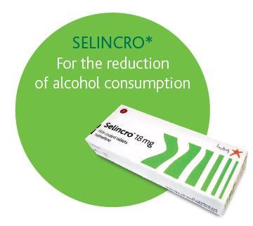 Selincro launched in selected European markets Selincro is the first and only product targeting alcohol reduction Strong interest in the concept from many stakeholders Selincro launched in UK,