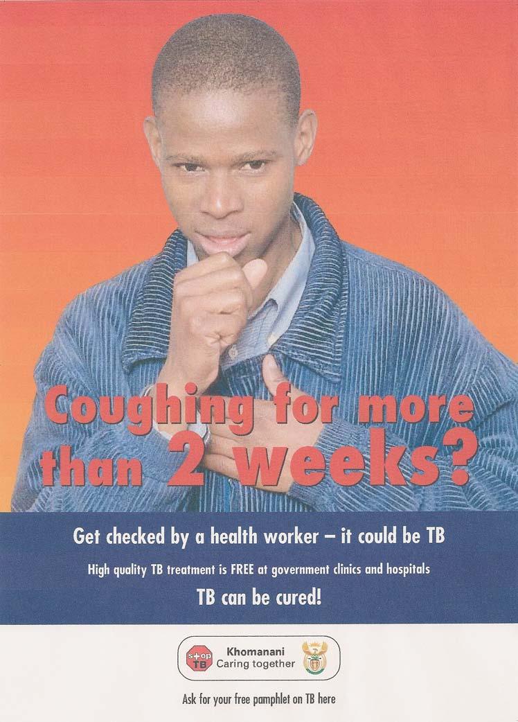 1.2 Suspect TB in a patient with cough When you see a patient (adult or child) who comes to the health services because of cough, either with or without other signs or symptoms compatible with TB