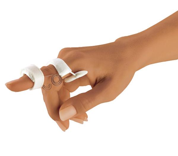 2 to 8.5 cm White : L = Metacarpal knuckle to distal finger fold Capener Extension Finger Splint For extension of PIP joints. With lateral spiral springs for anatomically correct movement.