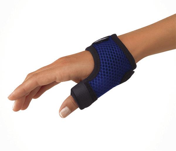 Soft Thumb Splint, Short Comfortable soft thumb splint. Dry wearing feeling due to naturally breathing and humidity draining material.