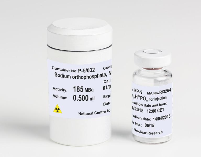 Na 2 H 32 PO 4 sodium orthophosphate solution for injection Natrii phosphatis ( 32 P) solutio iniectabilis code: MP-9 Na 2 H 32 PO 4 sodium orthophosphate, 37-370 MBq/ml Disodium hydrophosphate