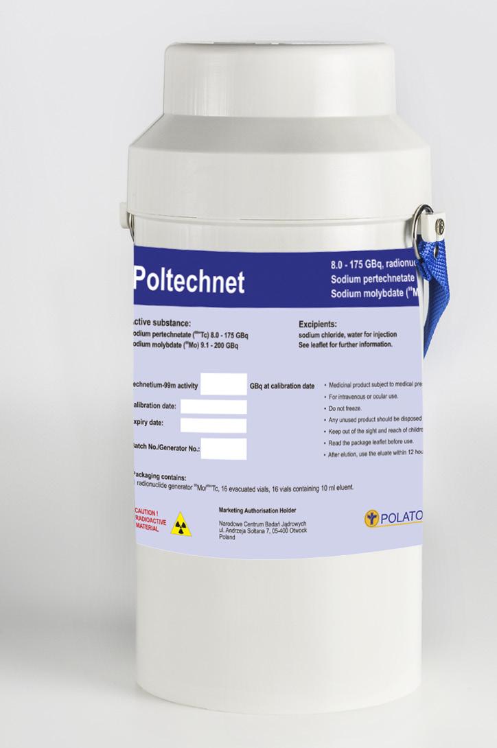 Poltechnet 8-175 GBq radionuclide generator 99 Mo/ Tc code: MTcG-4 Sodium pertechnetate ( Tc) injection is produced by means of a ( 99 Mo/ Tc) generator.