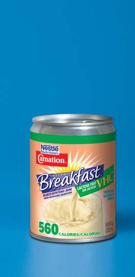 Carnation Instant Breakfast Lactose Free VHC Great-tasting very high calorie complete nutrition drink FEATURES AT-A-GLANCE Kcal/mL 2.