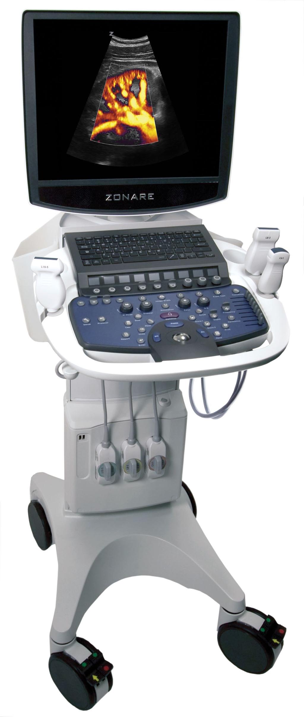 standard of choice. ZONE Sonography Technology (ZST) enables continuously focused imaging throughout the field of view by using a uniquely uncoupled transmit-andreceive technique.