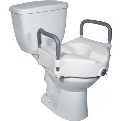 Gives arm support to make it safer when getting on and off the toilet.