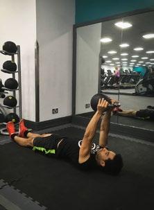 4. KETTLE BELL PULLOVER 3 x 10-15 reps 60 seconds Pull up, Assisted pull up Lie on the ground and hold a kettle bell in both