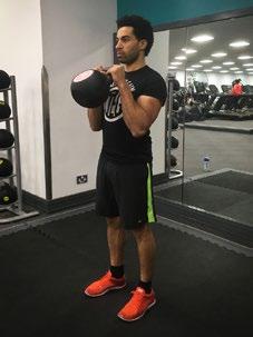 5B. KETTLE BELL HAMMER CURL 3 x 10-12 reps 60 seconds Dumbbell hammer curl Stand holding a kettle bell with both hands with your palms facing