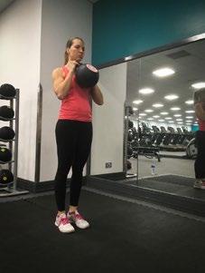1. KETTLE BELL LUNGE 3 x 8 reps per leg 45 seconds Dumbbell lunge, Split squat Stand upright holding a kettle