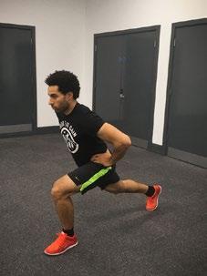 2B. SKATER SQUAT 3 x 10-15 (total) 60 seconds Kettle Bell Lunge Stand on one leg with your other foot