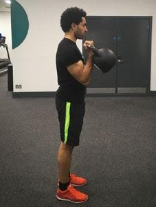 5A. KETTLE BELL BICEPS CURL 3 x 6-10 reps per arm 10 seconds Barbell curl, Dumbbell curl Stand holding a kettle bell in