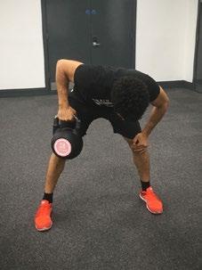 4B. KETTLE BELL PENDLAY ROW 4 x 5 reps per arm 60 seconds Kettle bell bent over row With one hand, grip a kettle bell in between your legs with an
