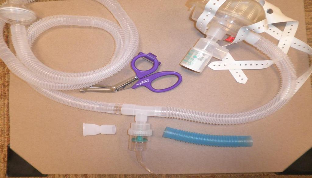 CPAP Set-up Adding Albuterol In-line to CPAP Cut the CPAP corrugated tubing as close to patient as possible in smooth