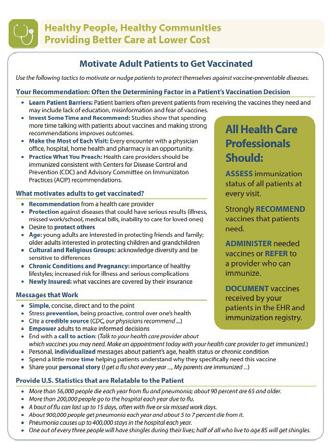 adults 19 years and older for easy referral to a pharmacy or immunization clinic. Available at: https://www.cdc.