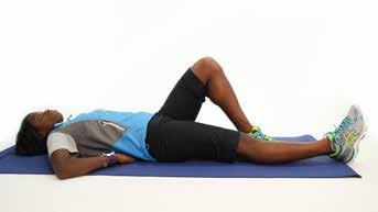 8) Curl-Up (stomach muscles) For an alternative see exercise 8A Equipment: Exercise mat Step 1: Place your hands under your body at the lower end of your back to keep the spine comfortable and