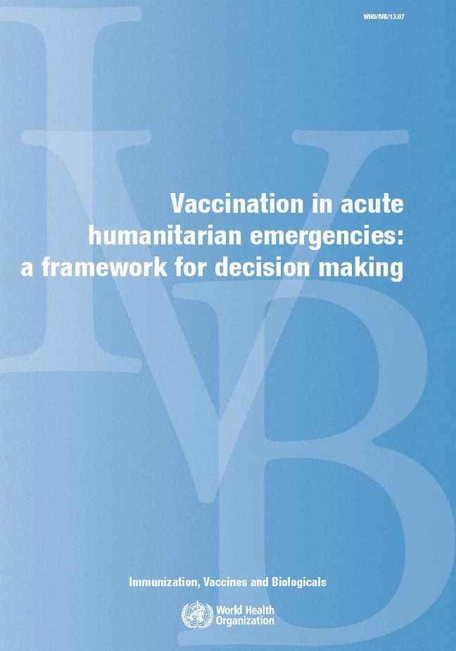 Moving forward Majority of vaccines to be considered for Emergency Response Traditional approach or historical trends: no longer valid approach Decision Making Framework including 3 steps: 1) an