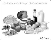 Carbohydrates -Sugar Starch Breaks down into simple sugars Rapidly absorbed and