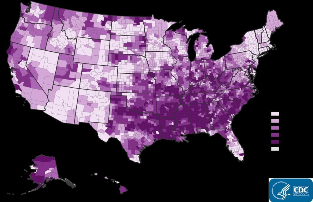 US Stroke Death Rates by