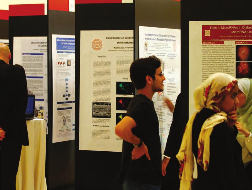 Wall of wonders: WCMC-Q s second annual research retreat, held in January, included sixtyfour posters presented by students and postdoctoral fellows.