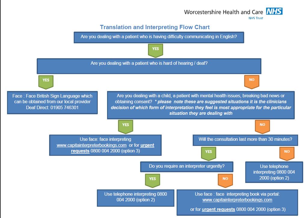 Appendix 3 Translation and Interpreting Flow Chart