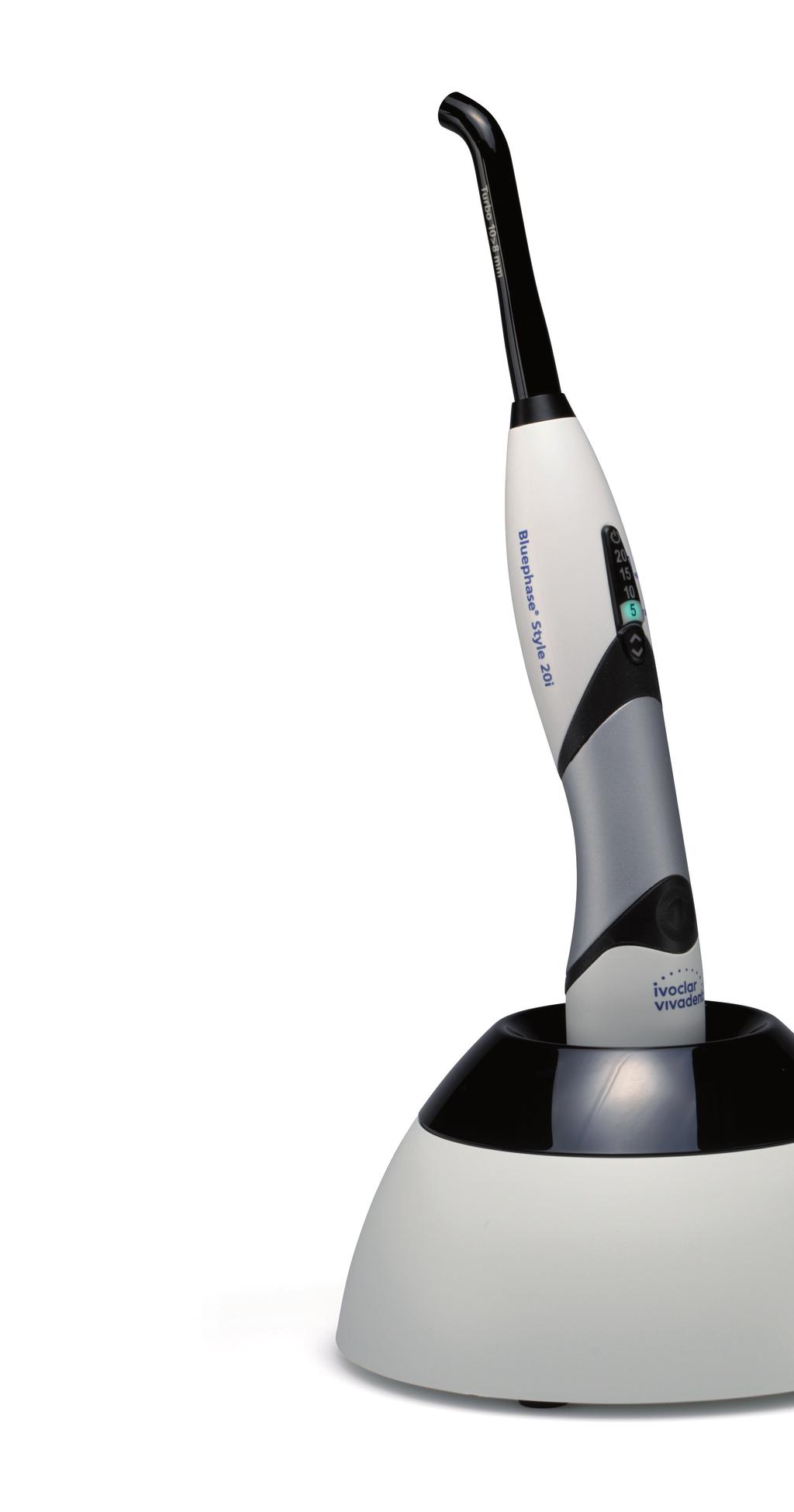 Bluephase Style 20i Bluephase Style 20i is a high-performance curing light that combines maximum light output with extremely short curing times.