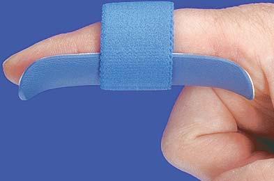 Protects fingertip and nail bed injuries, as well as Mallet Finger. Strap or tape in place.